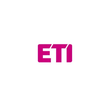 Officiële logo van ETI, fabrikant van innovatieve oplossingen voor residentiële en industriële elektrische beveiliging, gebruikt door Kompanjonn.