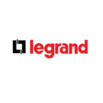 Officiële logo van Legrand, fabrikant van hoogwaardige elektrische componenten voor de professionele verdeelborden van Kompanjonn.
